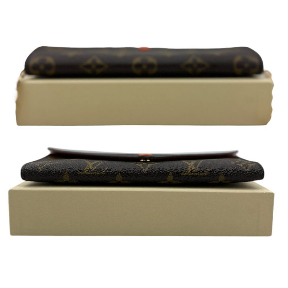AUTHENTIC LOUIS VUITTON Orange Sunset Monogram Josephine Wallet - Picture 5 of 10